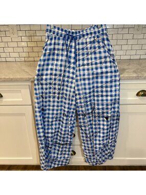 Rundholz Black Label Womens Small Blue Map Trousers Avant Garde Balloon Pants